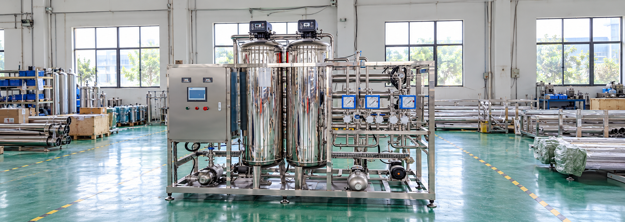 超纯水设备应用领域,可以实现什么效果? · 工艺场景示意